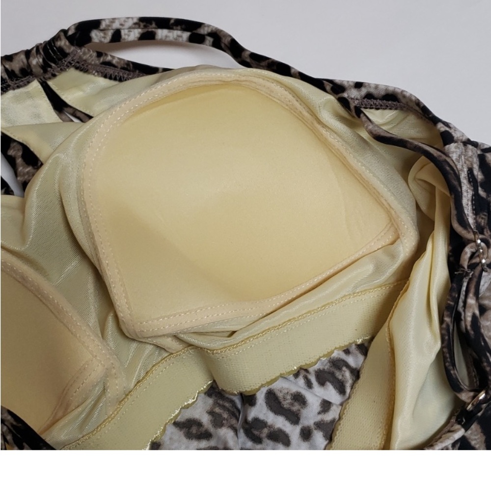NEW! Leopard Print Slimming Flowy Tankini Swim Suit, Dreamsuit by Miracle Brands - Picture 6 of 7